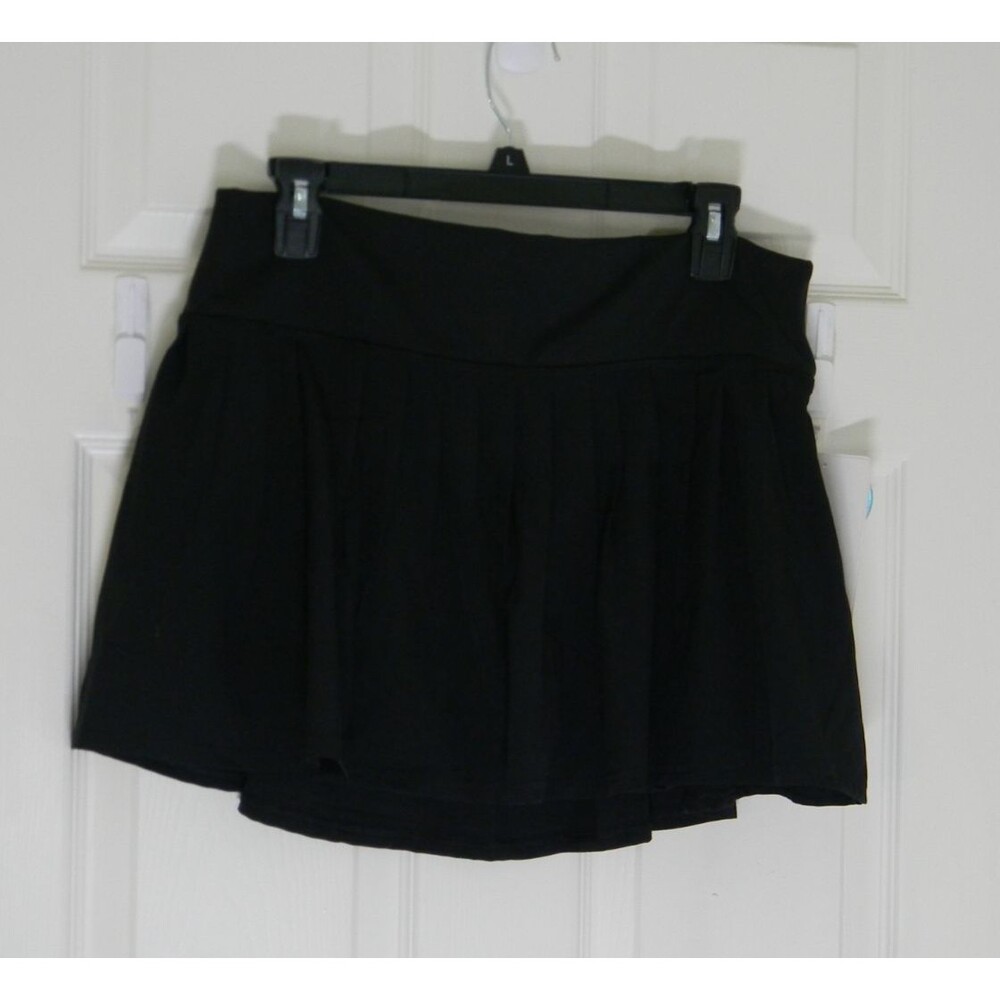 X by Gottex Black Tennis Skorts Pickle Ball Pleated Skirt with Shorts Beath NWT